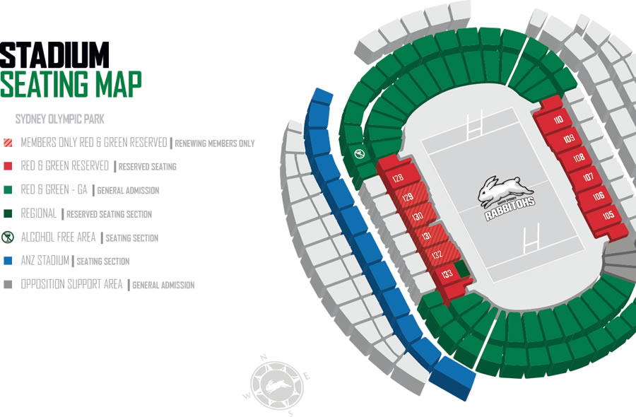 Sydney Football Stadium Seating Map